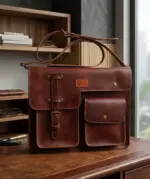 Vintage brown Elgon Leather Briefcase