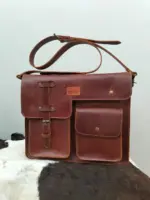 Brown leather briefcase