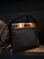 Black leather sling