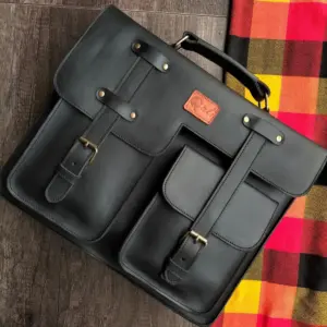 Leather laptop bag