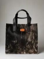 Black and white hair on tote